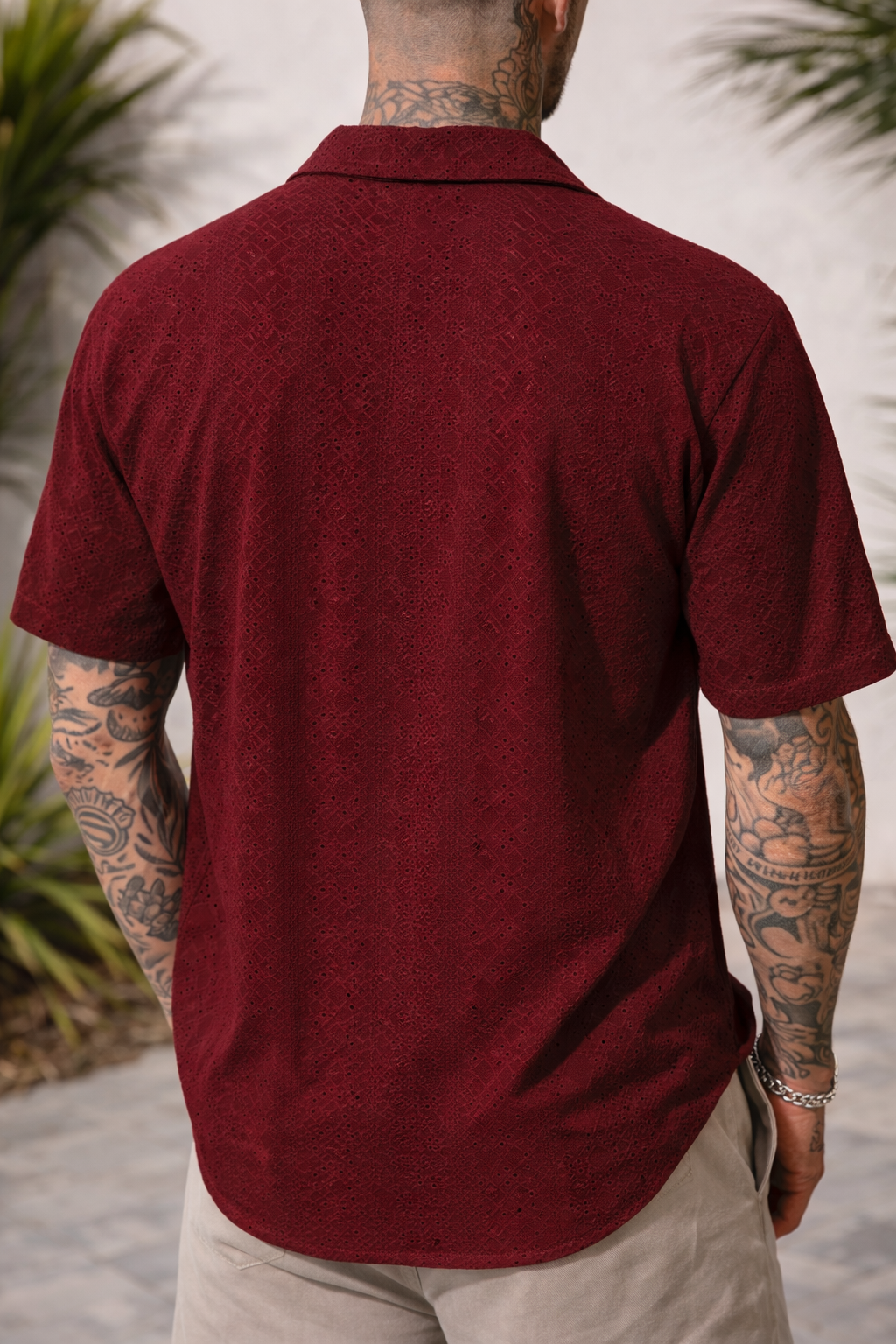 Men’s Textured Short Sleeve Resort Shirt