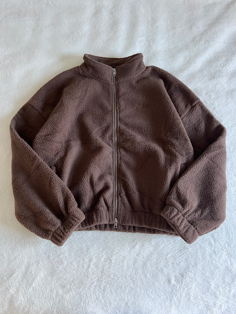 Teddy Fleece Jacket in Cottage Brown