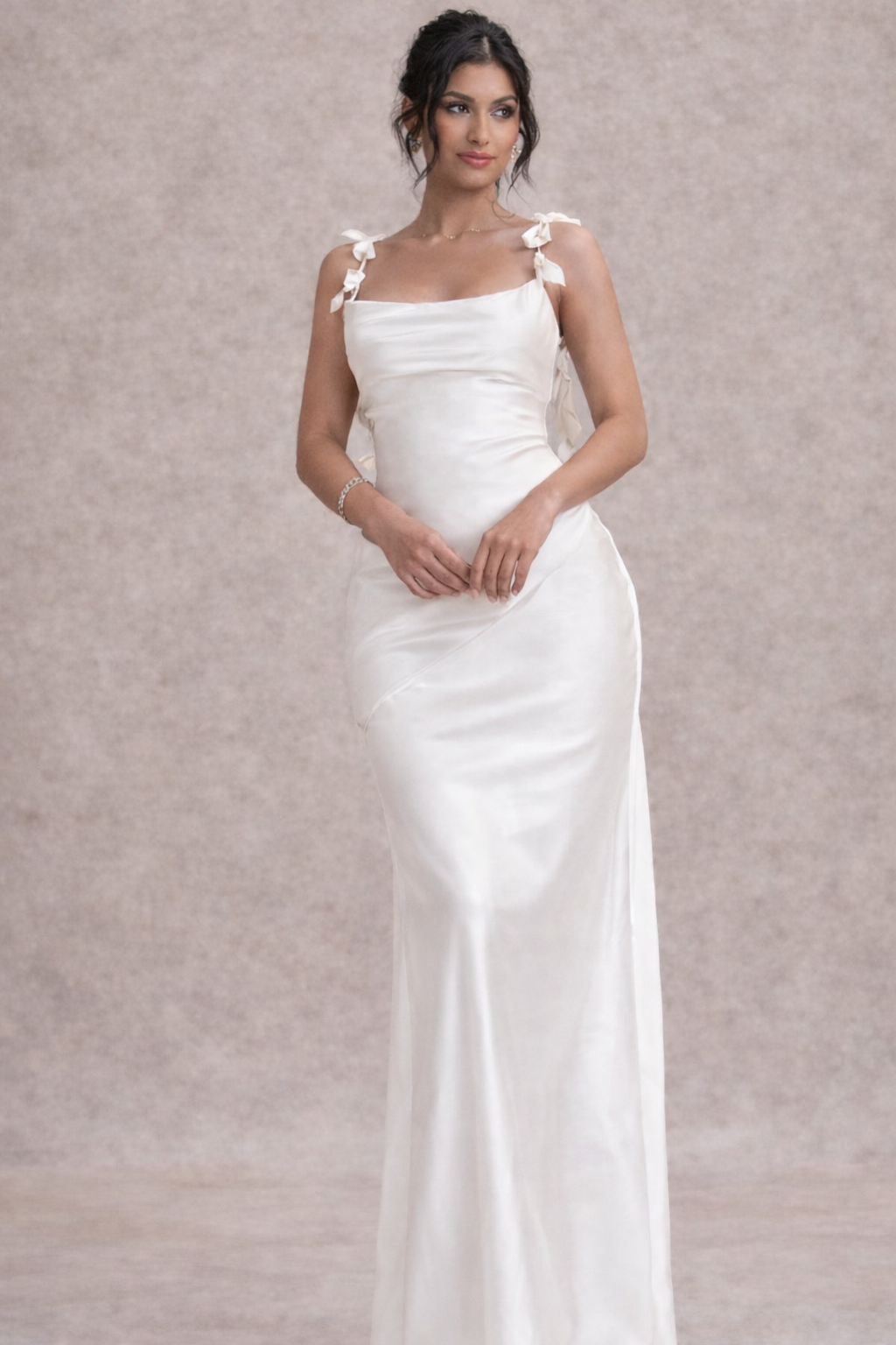 Luna Backless Satin Maxi Dress