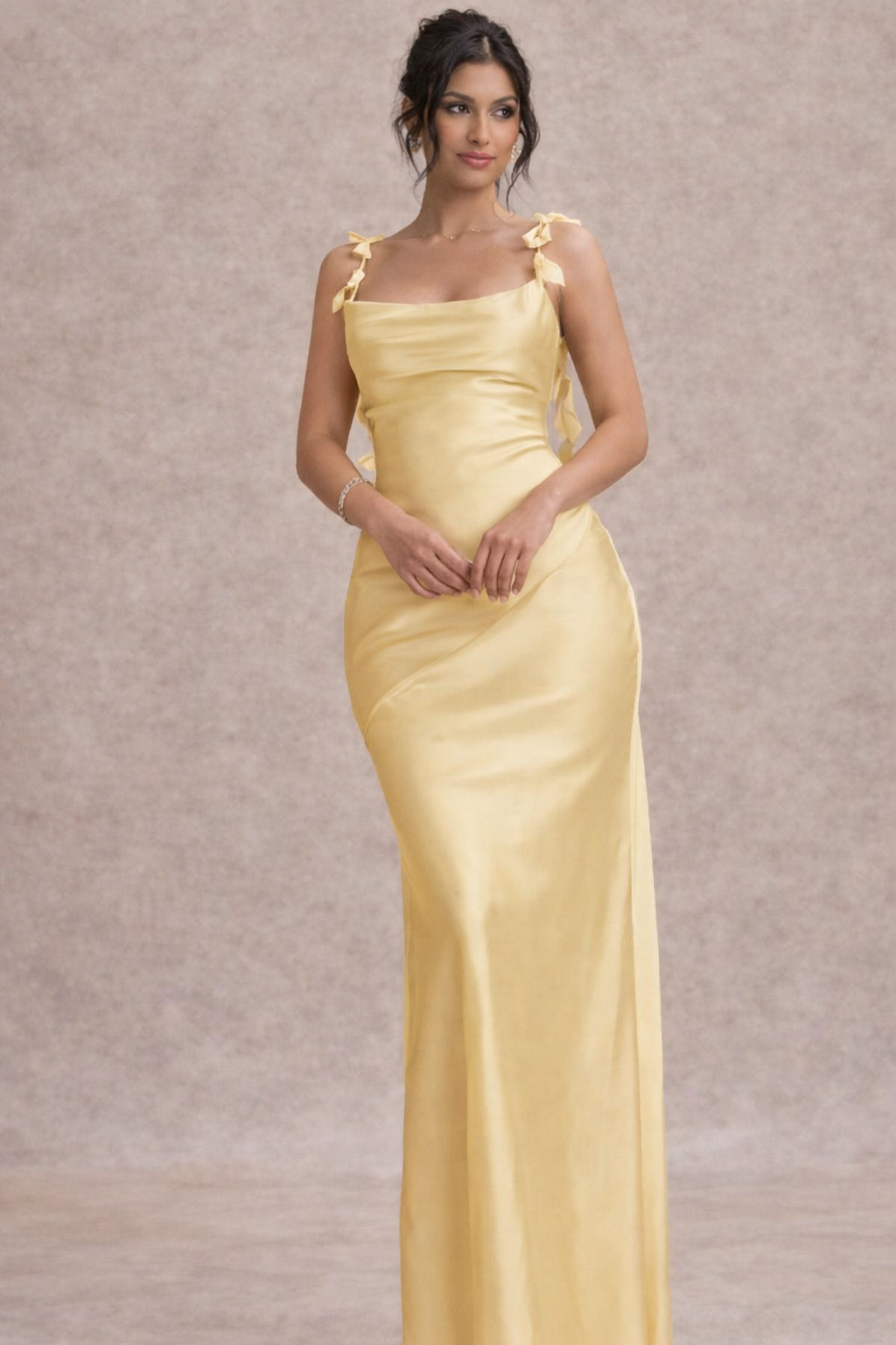 Luna Backless Satin Maxi Dress